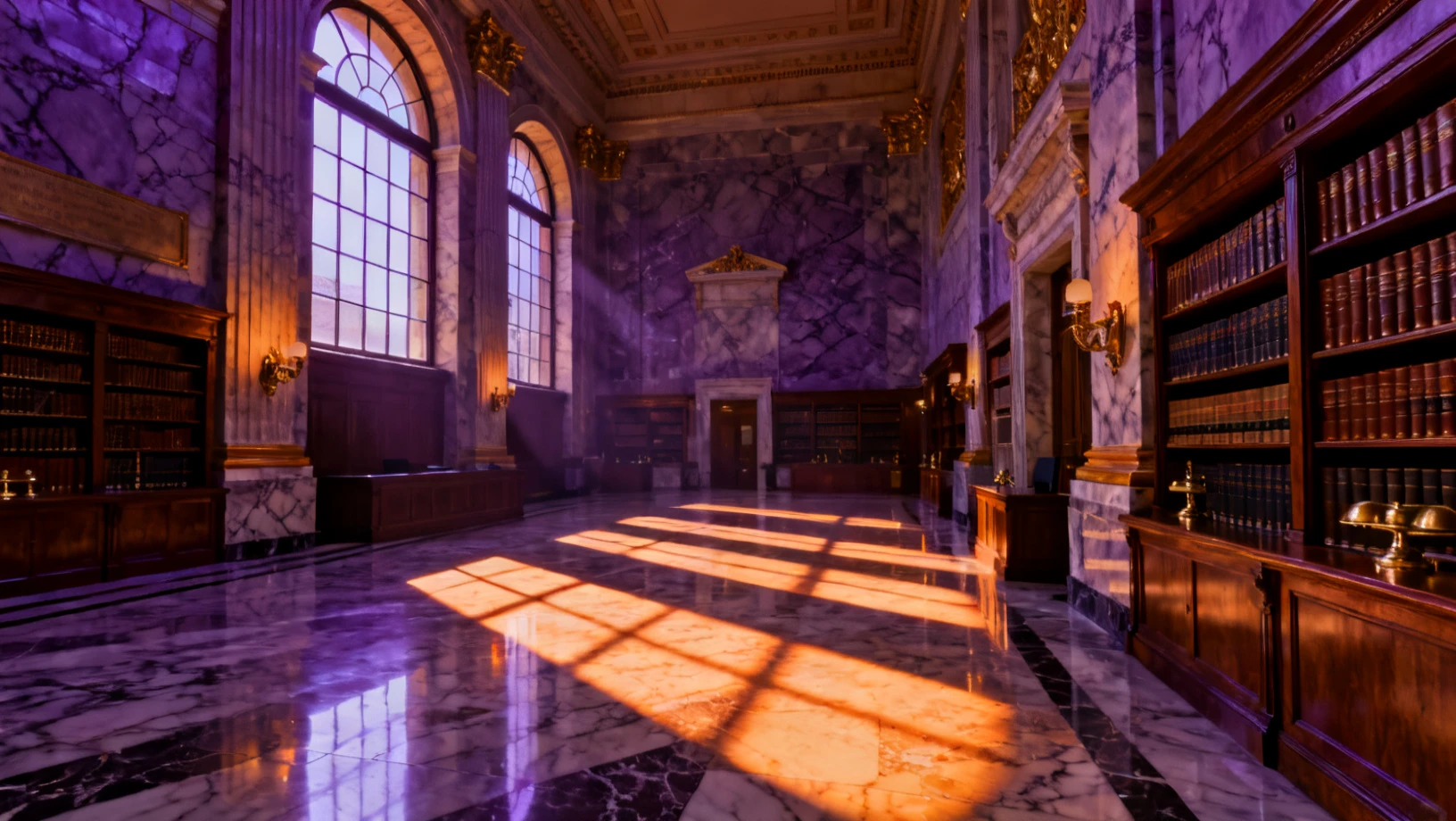 Intérieur d'une bibliothèque juridique